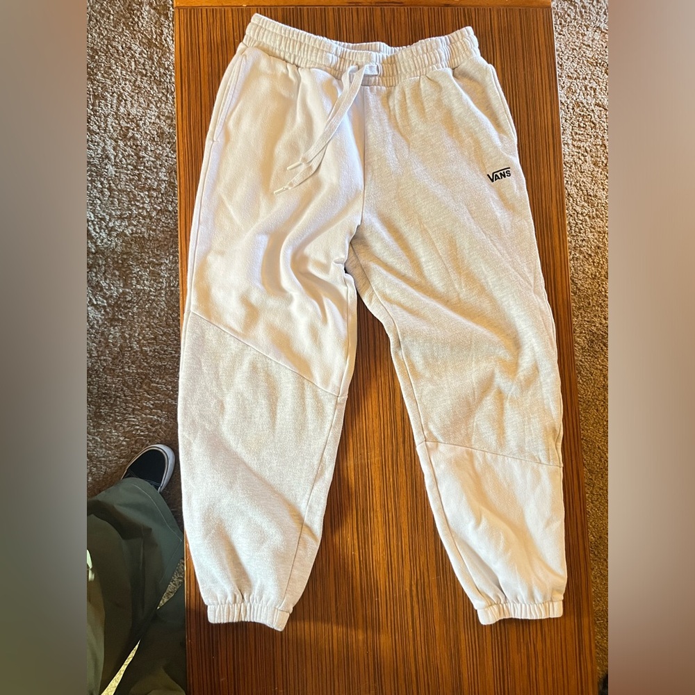 Vans Light Gray and White Joggers